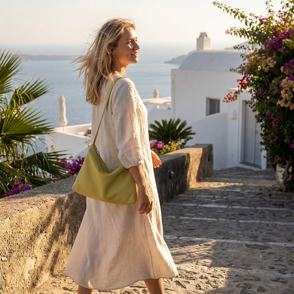 SORAVEA Freja Crossbody, butter yellow Crossbody, on model lifestyle
