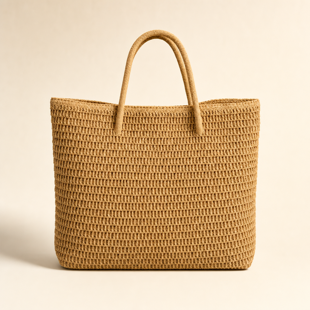 Portofino woven natural raffia beach tote 2