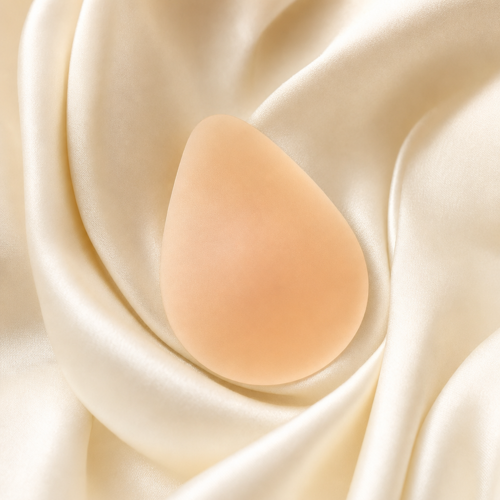 Droppformad lift up nipple cover på draperat siden