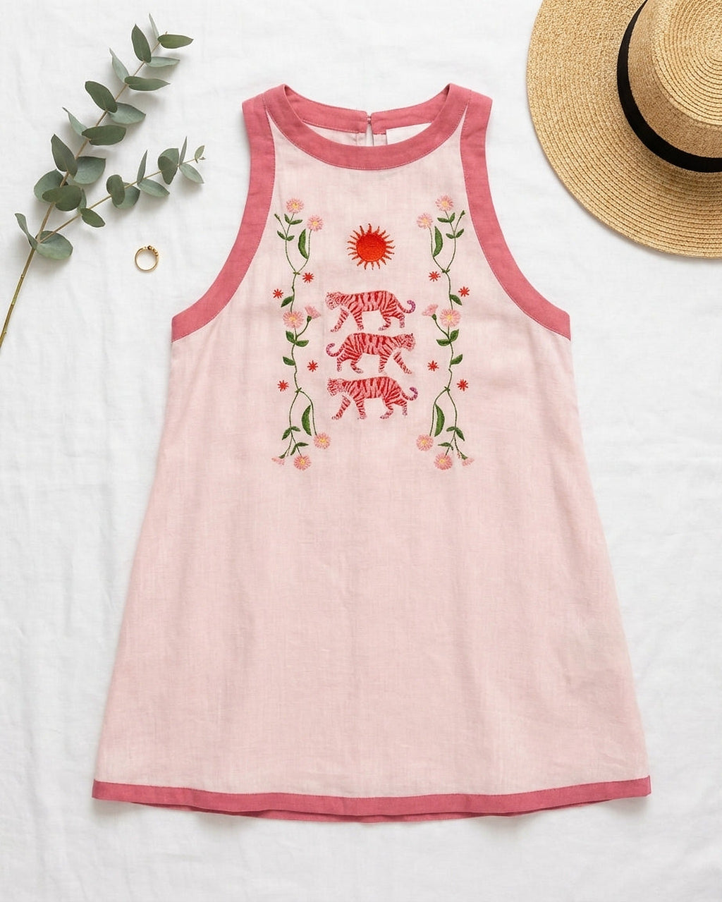 SORAVEA Tiger Bloom Dress flatlay